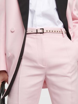 Cintura di pelle slim fit Valentino Garavani rosa