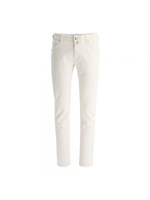 Białe jeansy skinny slim fit Jacob Cohen