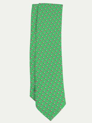 Шелковый галстук с принтом Victorio & Lucchino зеленый