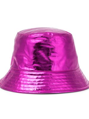 Кожена шапка Isabel Marant розово