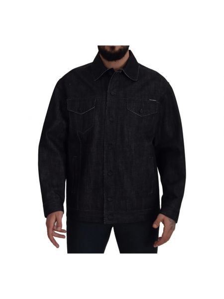 Koszula jeansowa bawełniana Dolce And Gabbana czarna
