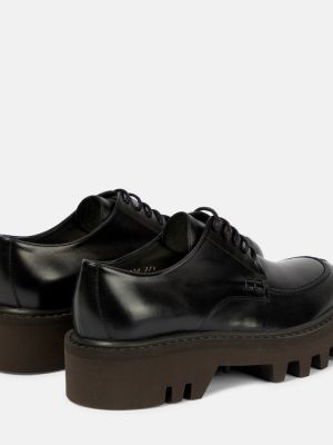 Pantofi brogue din piele cu platformă Dries Van Noten negru