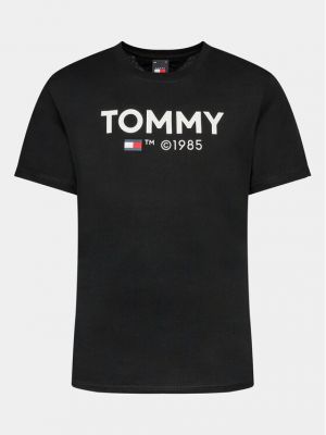 Slim fit tričko Tommy Jeans černé