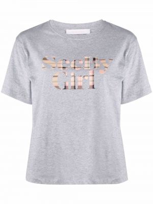 T-shirt con stampa See By Chloé grigio