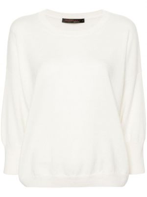 Кашмирен пуловер с кръгло деколте Incentive! Cashmere бяло