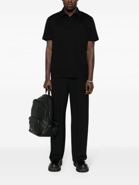Medvilninis siuvinėtas polo marškinėliai Givenchy juoda