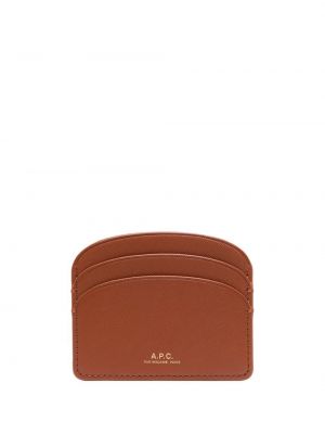 Kožená peňaženka A.p.c. hnedá