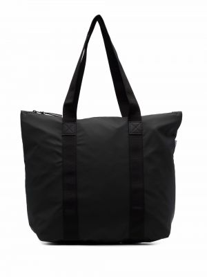 Nákupná taška na zips Rains čierna