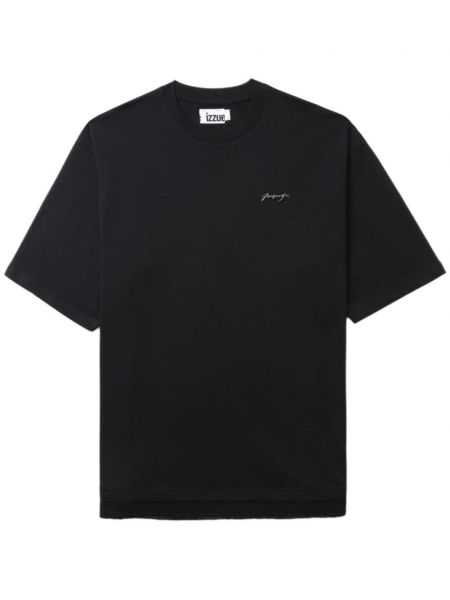 Βαμβακερή μπλούζα Izzue μαύρο
