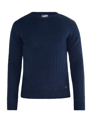 Пуловер Dreimaster Vintage синьо