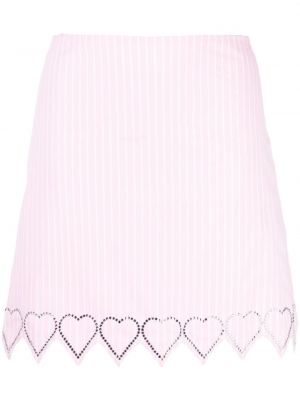 Mini sukně se srdcovým vzorem Mach & Mach růžové