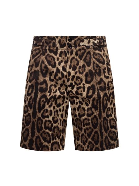 Shorts mit leopardenmuster Dolce & Gabbana braun