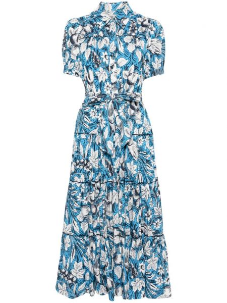 Obleka s cvetličnim vzorcem s potiskom Dvf Diane Von Furstenberg