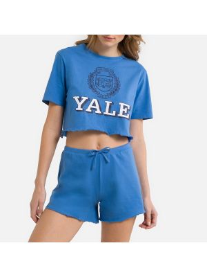 Pijama de algodón Yale azul