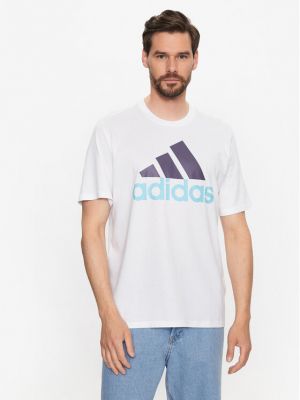 Тениска от джърси Adidas бяло