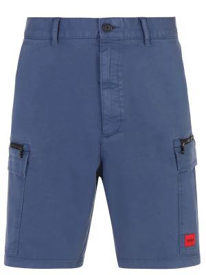 Хлопковые шорты карго Hugo синие