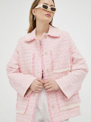 Rövid kabát Samsøe Samsøe rózsaszín