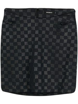 Φούστα mini με σχέδιο Misbhv μαύρο