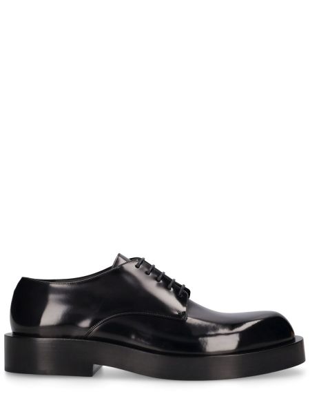 Pantofi derby cu șireturi din piele din dantelă Jil Sander negru