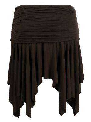 Asymetrické mini sukně Gimaguas hnědé
