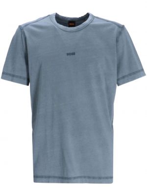 T-shirt di cotone Boss blu