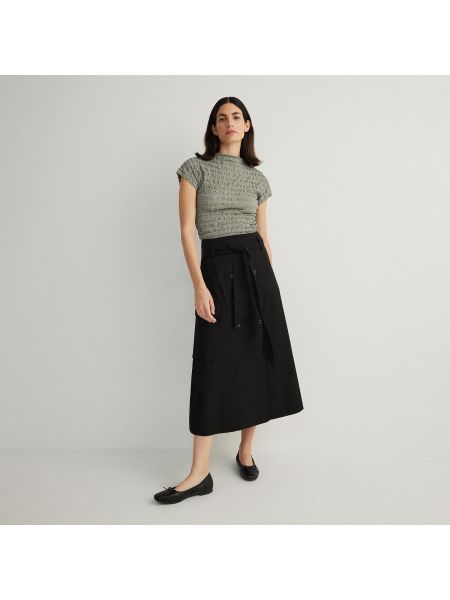 Bavlněné dlouhá sukně Reserved černé