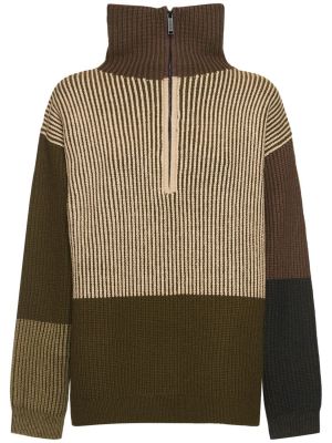 Suéter con cremallera de punto Nagnata verde