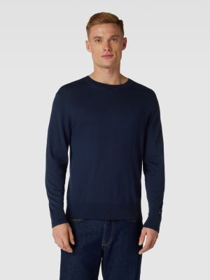 Dzianinowy sweter Tommy Hilfiger niebieski