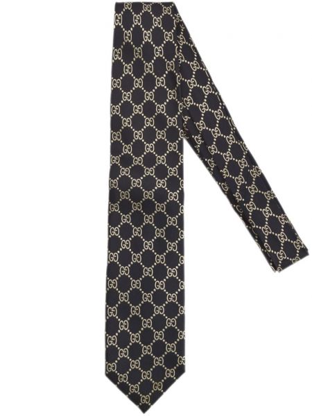 Jedwabny krawat żakardowy Gucci Pre-owned