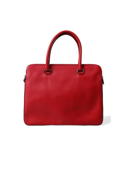 Bolso para portátiles de cuero Dolce & Gabbana rojo