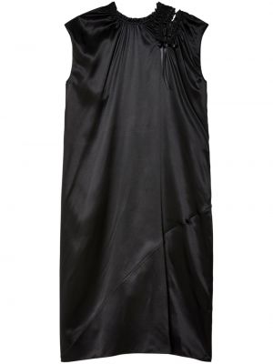 Svilena midi obleka Simone Rocha črna