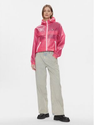 Džínová bunda Tommy Jeans růžová