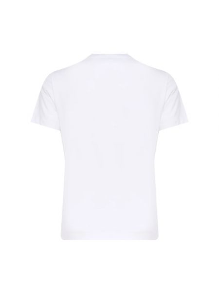 Camiseta de algodón manga corta de cuello redondo Casablanca blanco