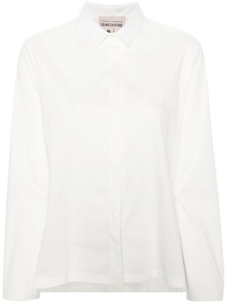 Μακρύ πουκάμισο κλασικό Semicouture λευκό
