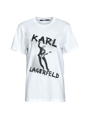 Tricou oversize Karl Lagerfeld alb