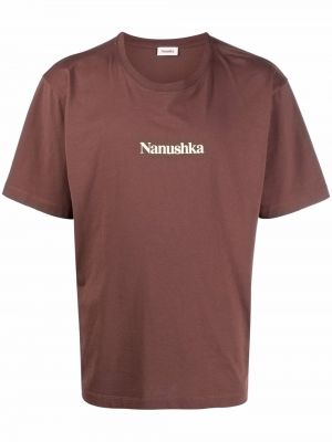 Camiseta con estampado Nanushka marrón