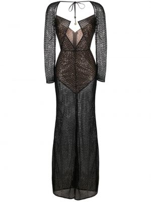 Μάξι φόρεμα Elisabetta Franchi μαύρο
