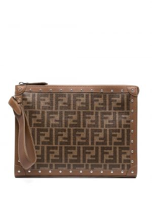 Clutch Fendi brun