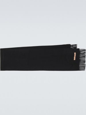 Fular cu franjuri de lână Acne Studios negru