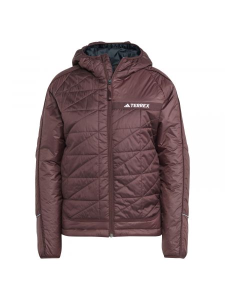 Утепленная куртка с капюшоном Adidas Terrex коричневая