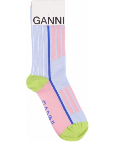 Спортивные хлопковые носки Ganni, розовый