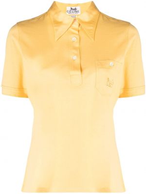 Camisa con bordado Céline Pre-owned amarillo