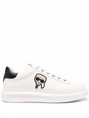 Lær sneakers Karl Lagerfeld hvit