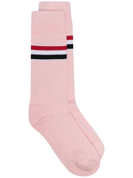 Calcetines a rayas Thom Browne rosa