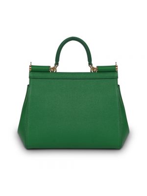 Bolso shopper de cuero Dolce & Gabbana verde