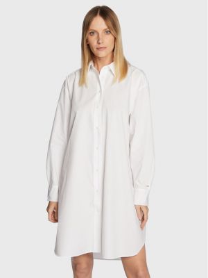Marškininė suknelė oversize Tommy Hilfiger balta
