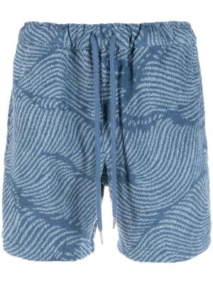 Shorts à imprimé à motifs abstraits Oas Company bleu