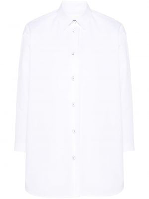 Bavlněná košile Jil Sander bílá