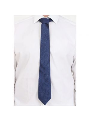 Jedwabny krawat Lanvin niebieski