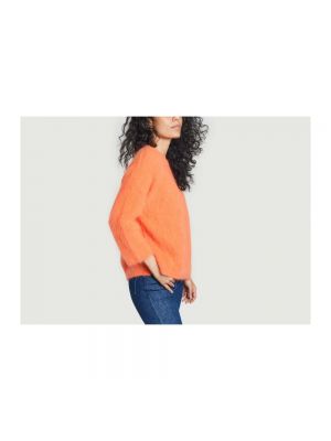 Dzianinowy sweter Bellerose pomarańczowy